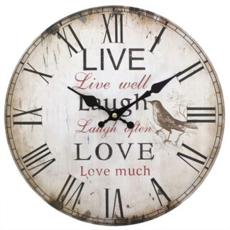 Live Well, Laugh Often, Love Much Wall Clock