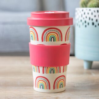 Rainbow Eco Travel Bamboo Mug