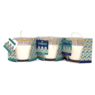 Peacock Feather Scented Candle