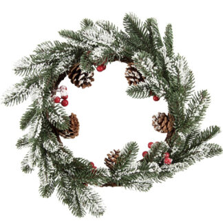 Snowy Pine and  Berry Wreath