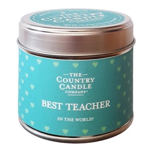 Best Teacher in the world candle in pastel tin – thank you teacher gift