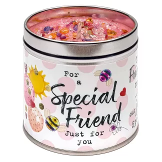 Special Friend Tin Candle – Classic Cotton scent gift candle for friends